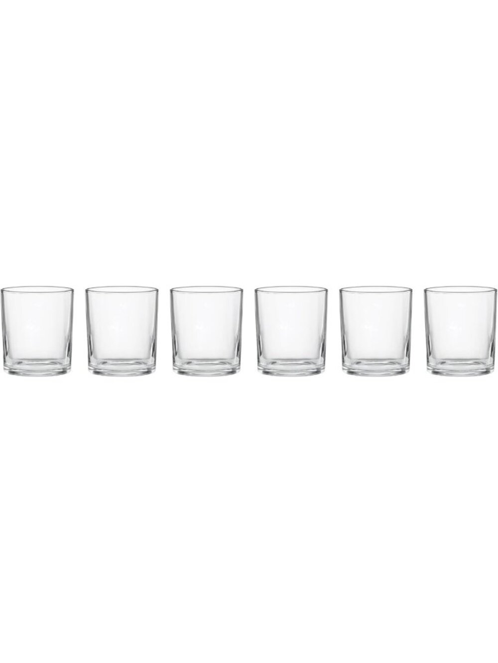 Set of 6 Clear Medium Glass Tumblers, 13.5oz - Perfect for Everyday Use!